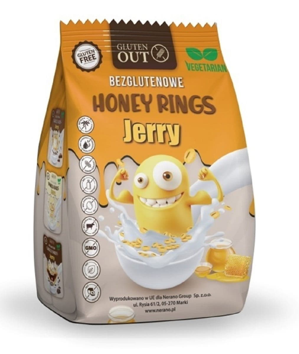 Płatki śniadaniowe Honey Rings Jerry – Gluten Out